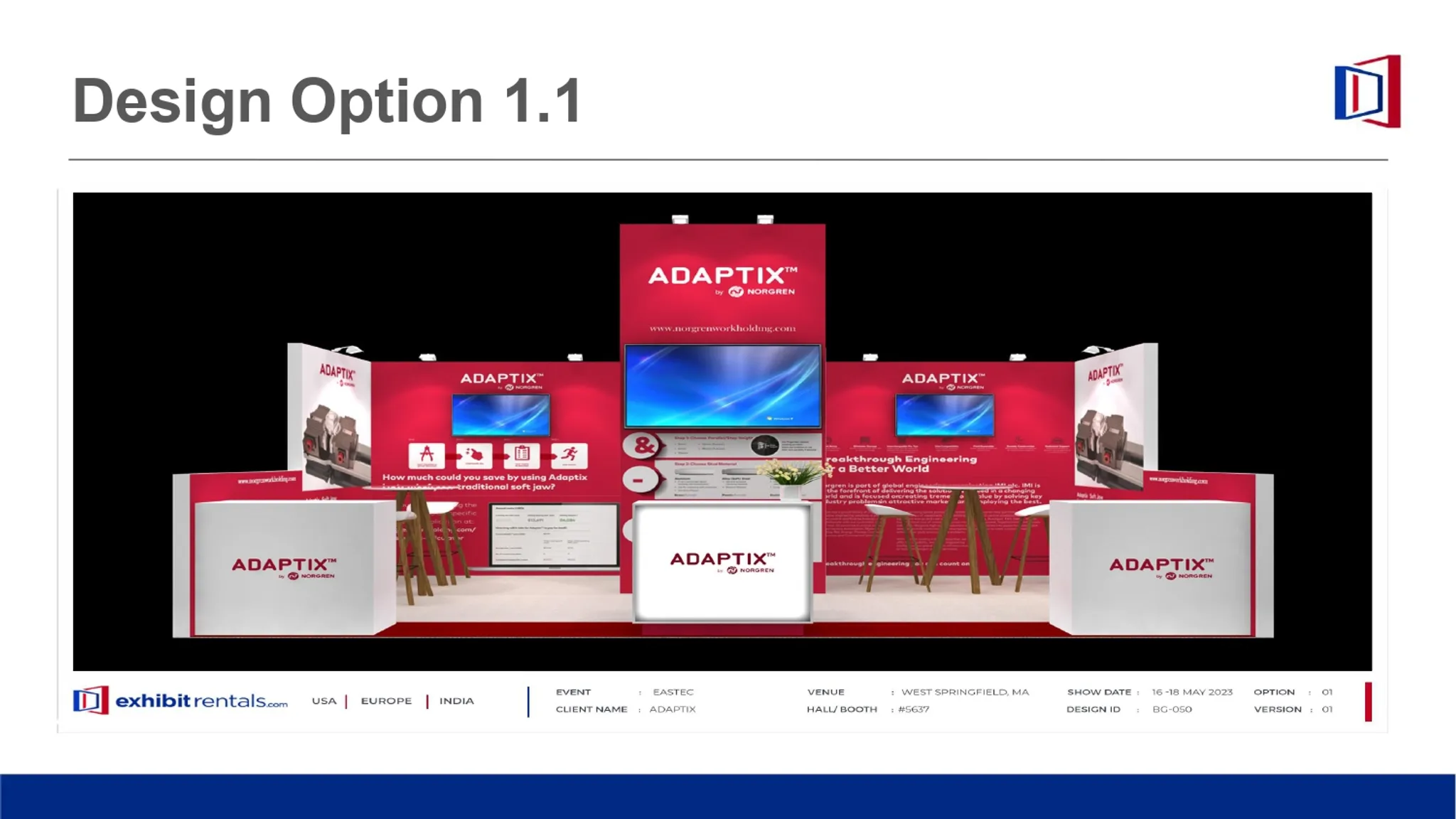 10x20 Inline booth design by Exhibit-Rentals
